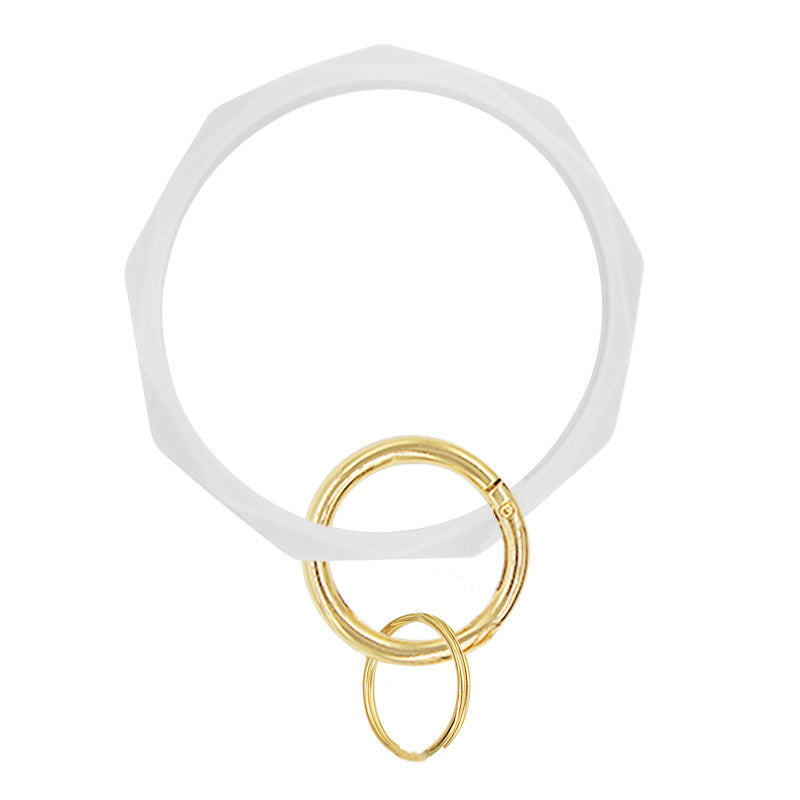 Wholesale Diamond Shape Silicone Bracelet Keychain